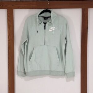 Nike Sportswear Essential Quarter-Zip Pullover Mens Medium Mint Green bloke core